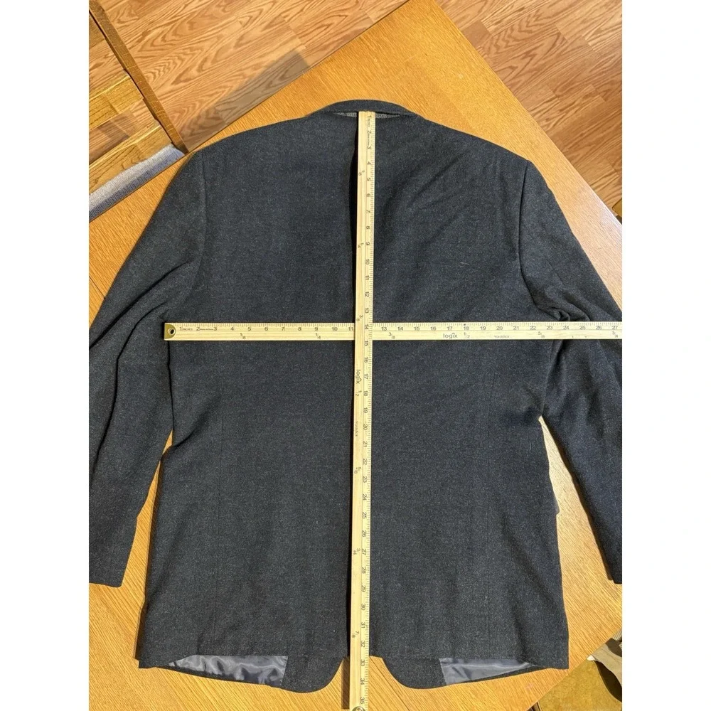 Rottles Blazer 44L Wool Silk Cashmere Sport‎ Coat Dark 3 Button